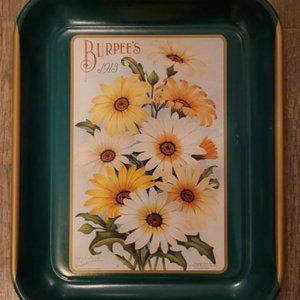 Vintage Burpee's Seeds Daisies  Metal Tray
